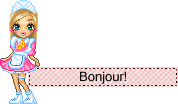 Gif animé bonjour fille rose